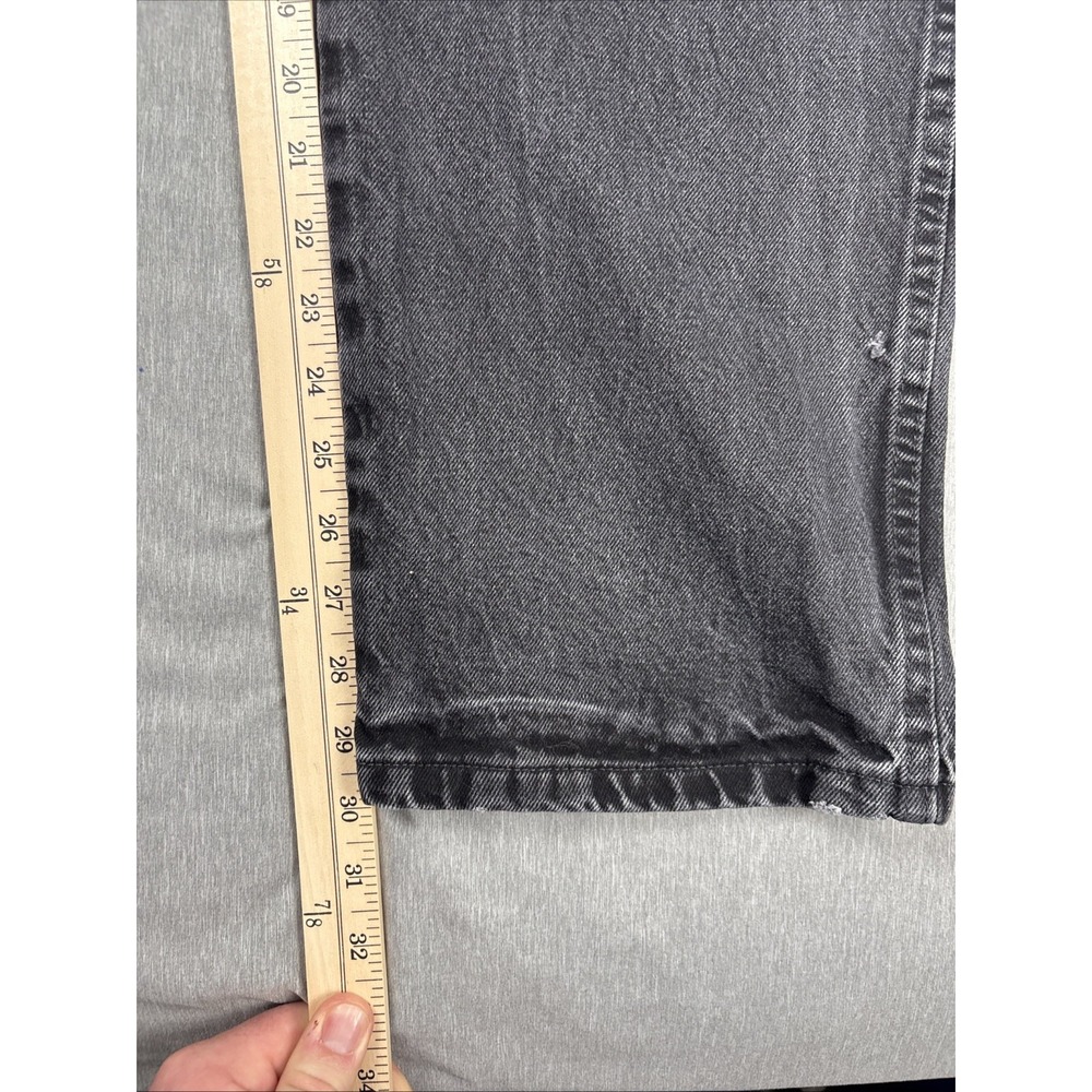 Wrangler Rugged Wear Straight Leg Black Denim Jeans Pants Mens Size 38x30 - Picture 13 of 16